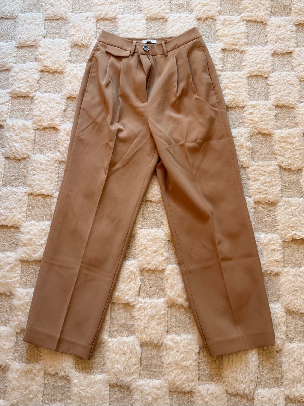 Petite Studio Women’s Pleated Trousers - Camel Brown